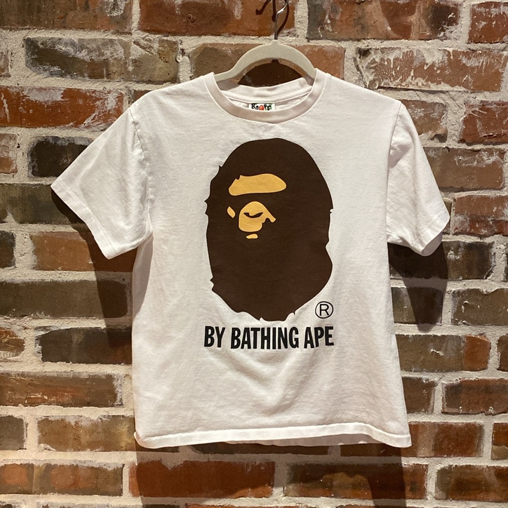 BAPE White “By Bathing Ape” Tshirt Size S